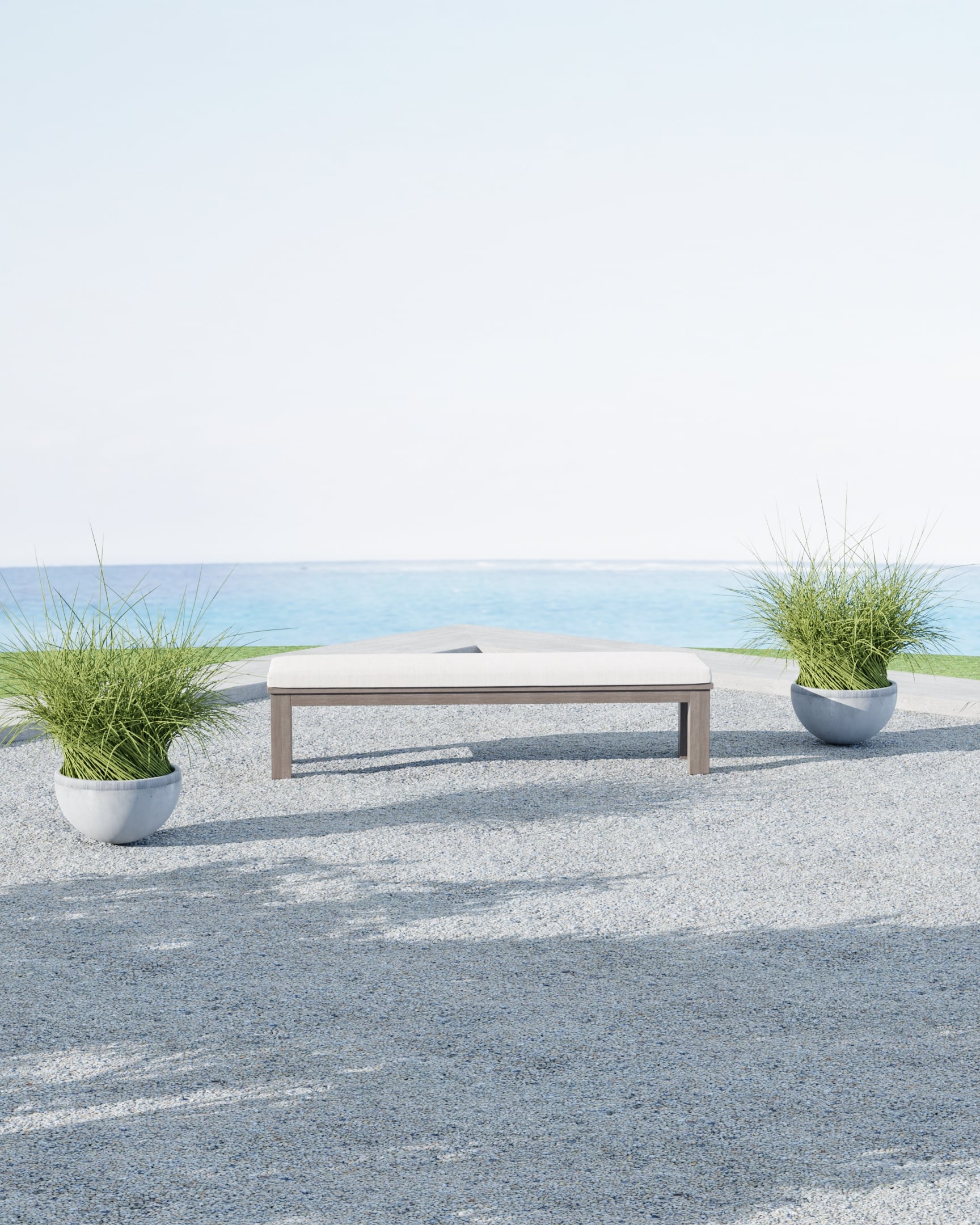 Outdoor Cushioned Dining Bench