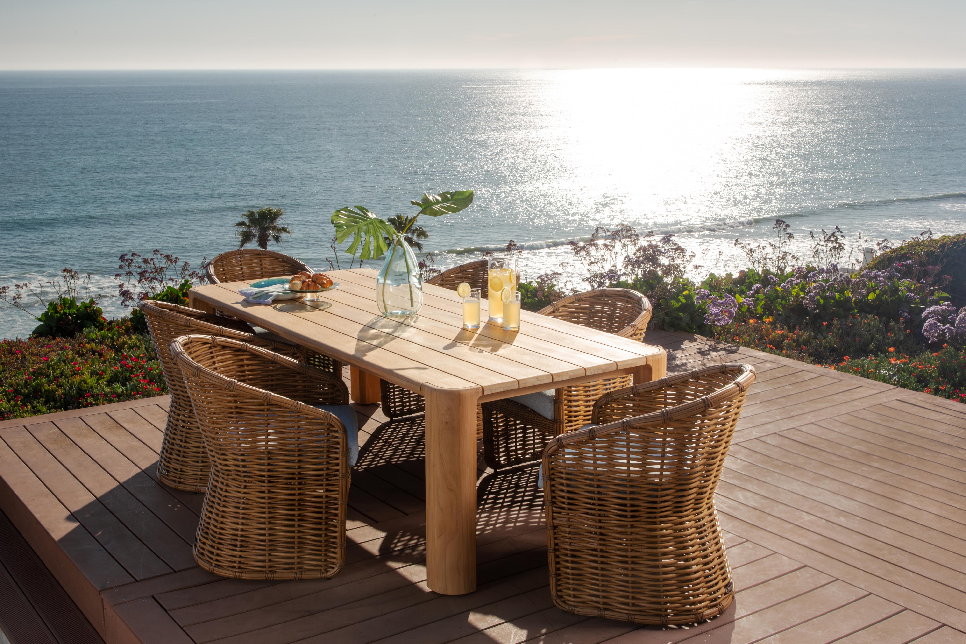 Natural Teak 96" Rect. Dining Table