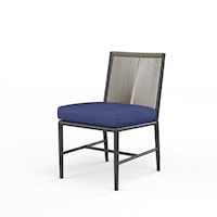 Contemporary Outdoor Armless Dining Chair