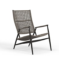 Contemporary Upholstered Chair with Woven Back and Seat