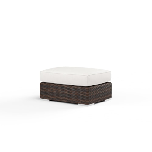 Coastal Cushioned Outdoor Ottoman