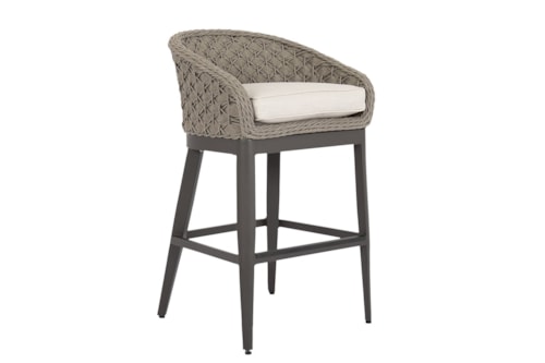 Coastal Outdoor Barstool with Weather Resistant Materials