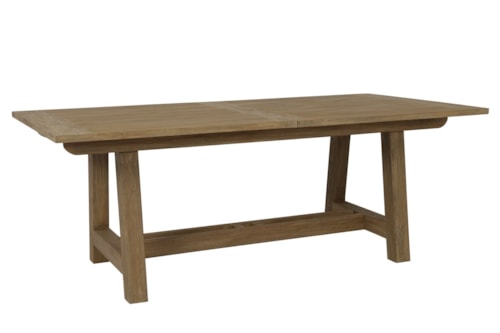 Coastal Rectangular Dining Table With Leaf Extension