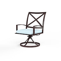 Contemporary Upholstered Dining Chair with Swivel