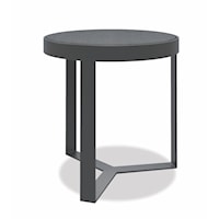 Contemporary Outdoor Round End Table