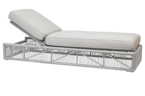 Coastal Outdoor Cushioned Chaise Lounge