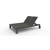 Contemporary Outdoor Double Sling Chaise