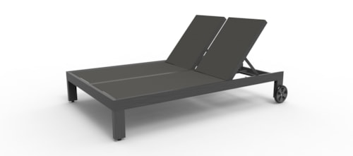 Contemporary Outdoor Double Sling Chaise