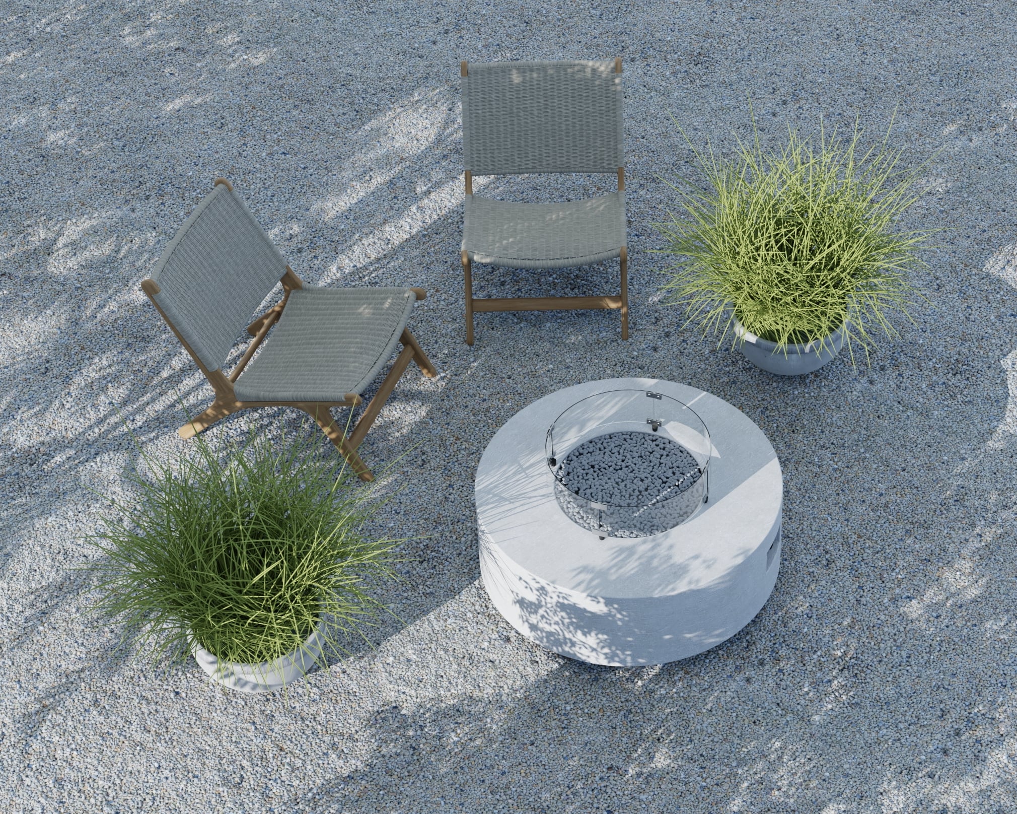 Outdoor Round Fire Table
