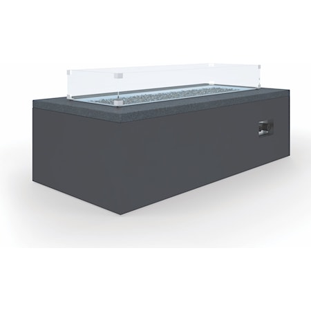 Black Granite Rectangular Fire Table