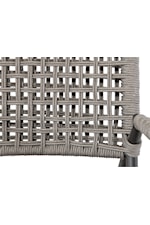 Sunset West Grigio Contemporary Outdoor Upholstered Accent Chair with Woven Back and Seat