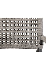 Sunset West Grigio Contemporary Upholstered Barsool with Woven Back and Seat