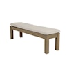 Sunset West Coastal Teak Upholstered Dining Bench