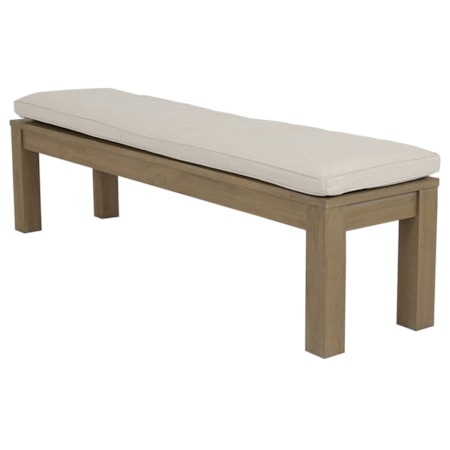 Outdoor Cushioned Dining Bench