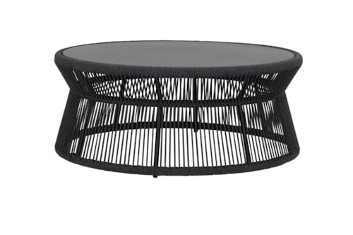 Contemporary Outdoor Round Coffee Table with Granite Top