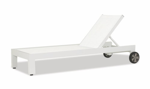 Contemporary Outdoor Adjustable Sling Chaise