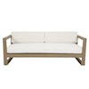 Sunset West Coastal Teak Upholstered Sofa