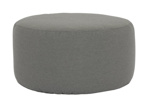 Contemporary 36" Round Outdoor Cocktail Ottoman