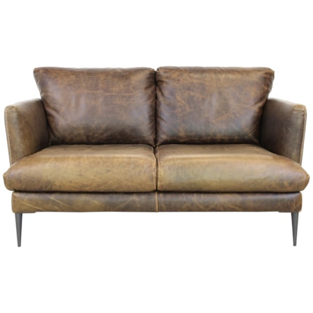 Italian Leather Loveseat