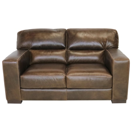 Italian Leather Loveseat