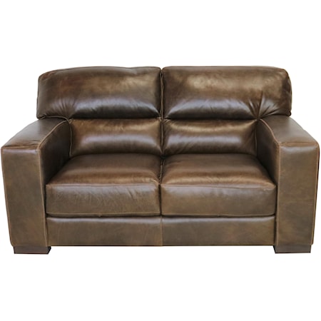 Italian Leather Loveseat