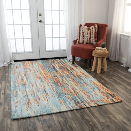 Blue Apricot 8 x 10 Rug