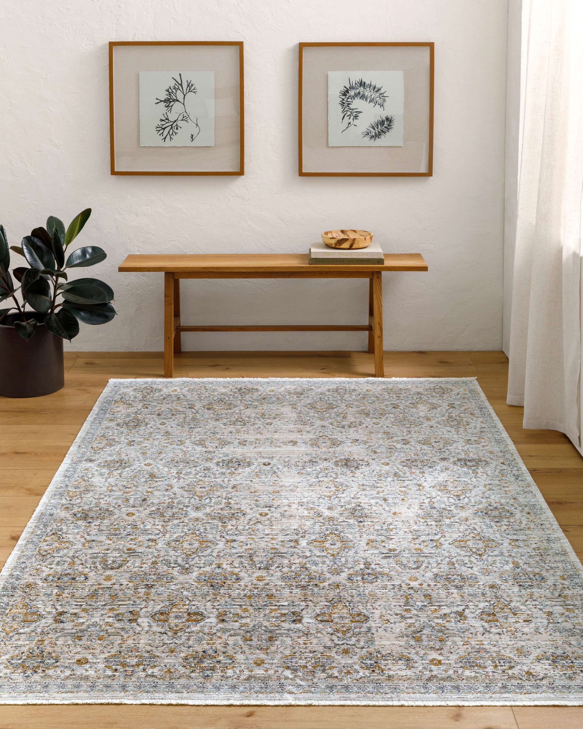 Taupe, Charcoal 7'10X10 Rug