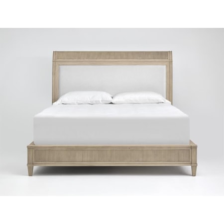 Queen Bed with Upholstered Heaboard