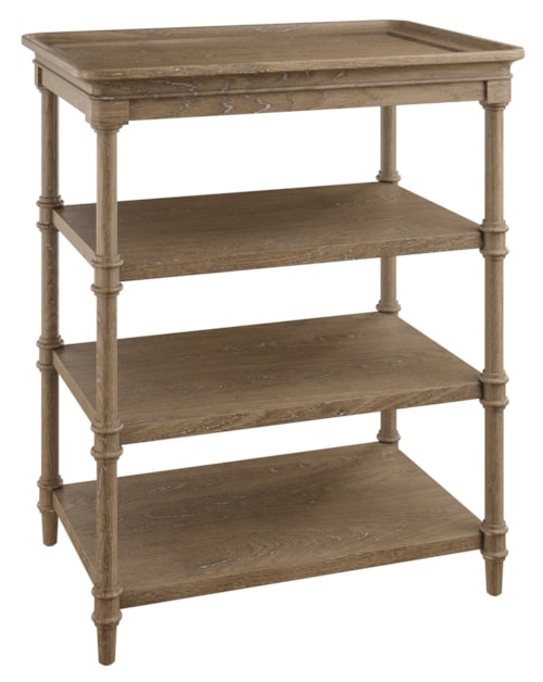 Transitional 3-Shelf End Table