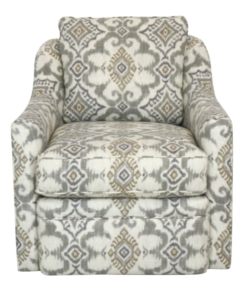 Casual Swivel Chair with Loose Pillow Cushion
