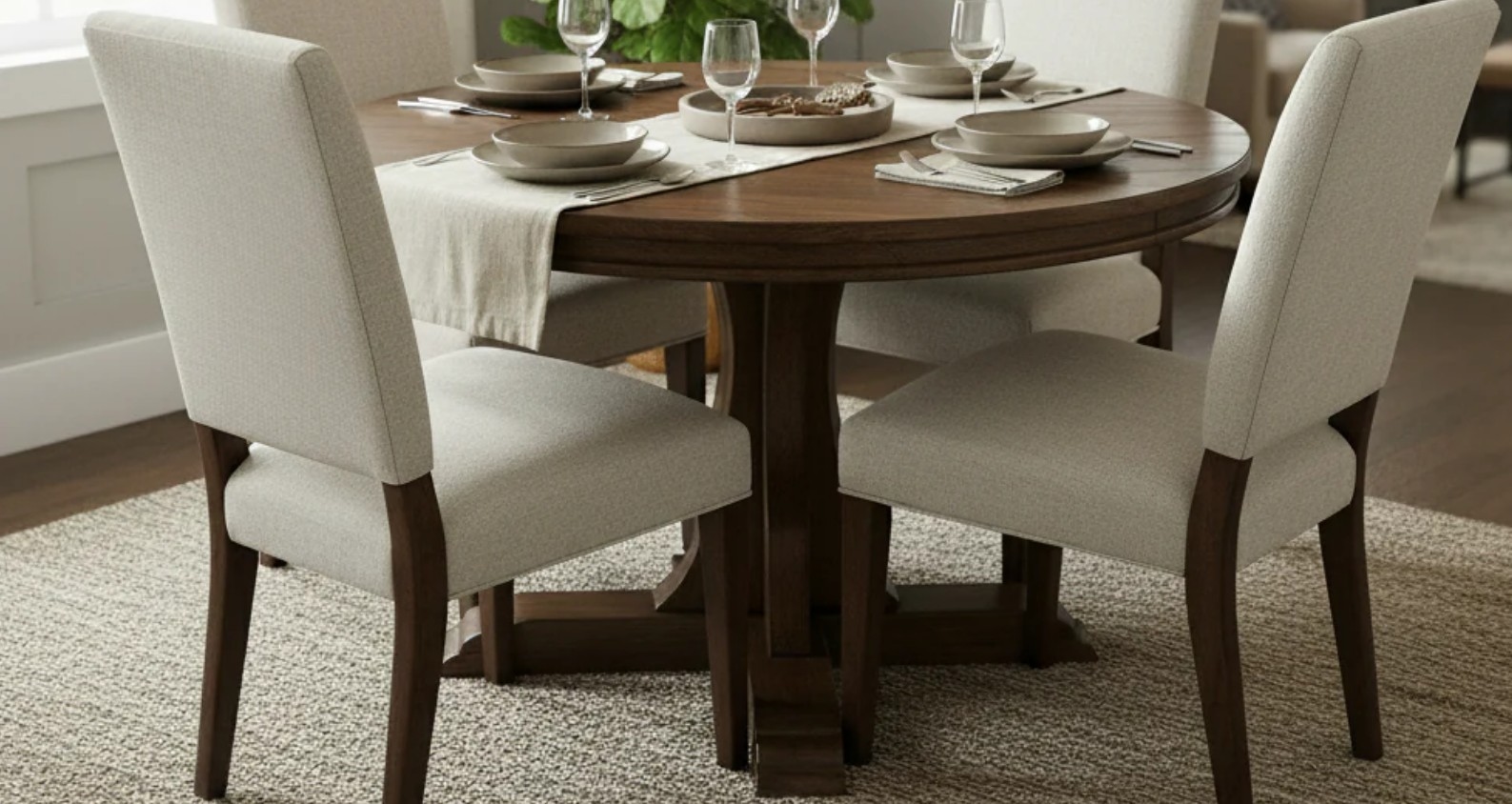 WESTON 53" round dining table