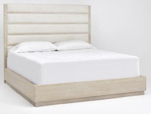 King Upholstered Panel Bed