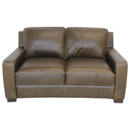 Italian Leather Loveseat