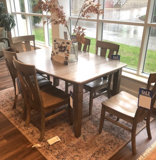 Boat Shape Dining Table & Six Hanover Side Chairs