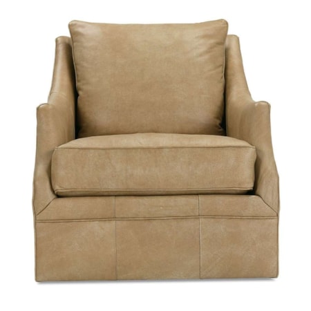 Leather Swivel Glider