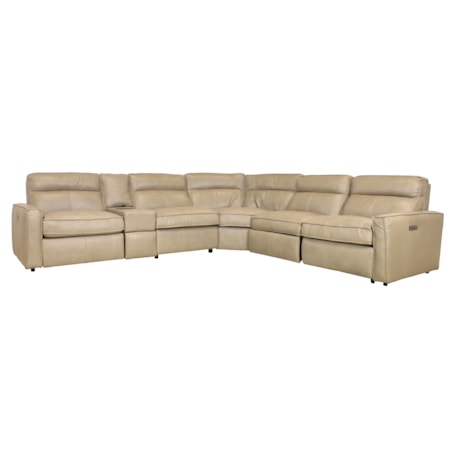 Sectional Power 6 PC with Console