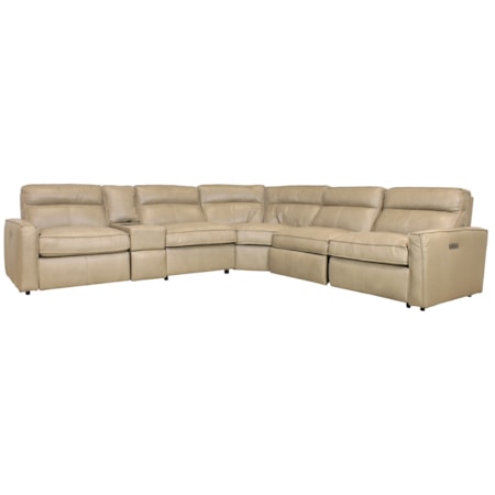 Sectional Power 6 PC with Console