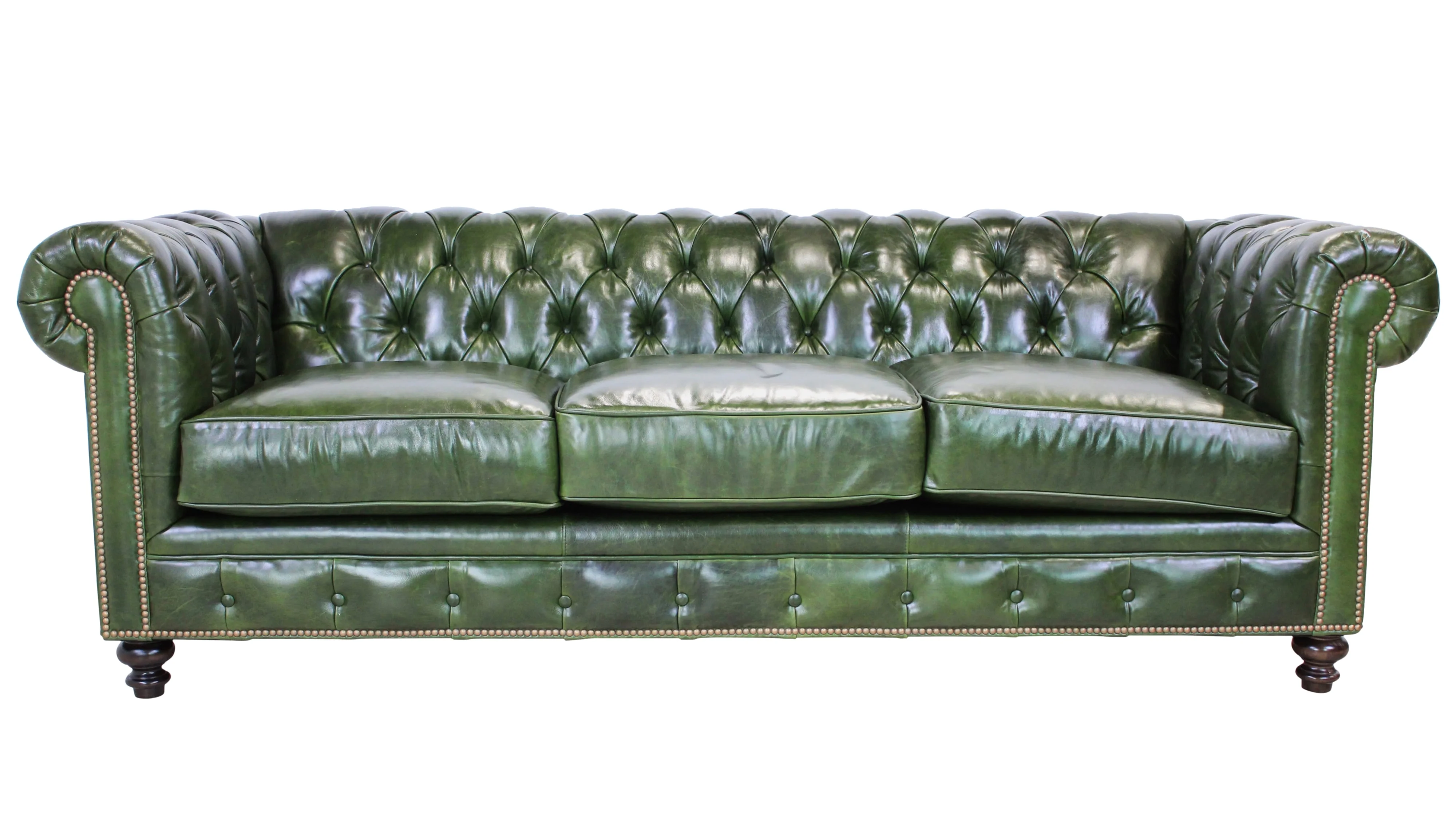 Harrison Custom Leather Birmingham Collection Tufted Sofa Sprintz