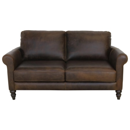 Italian Leather Loveseat