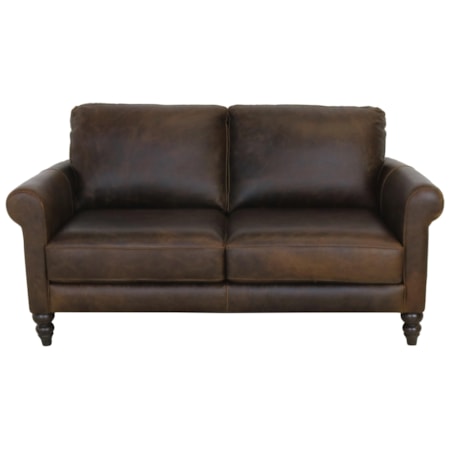 Italian Leather Loveseat