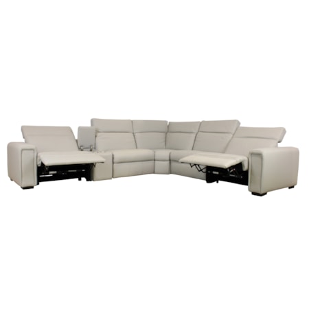 Customizable Reclining Leather Sectional