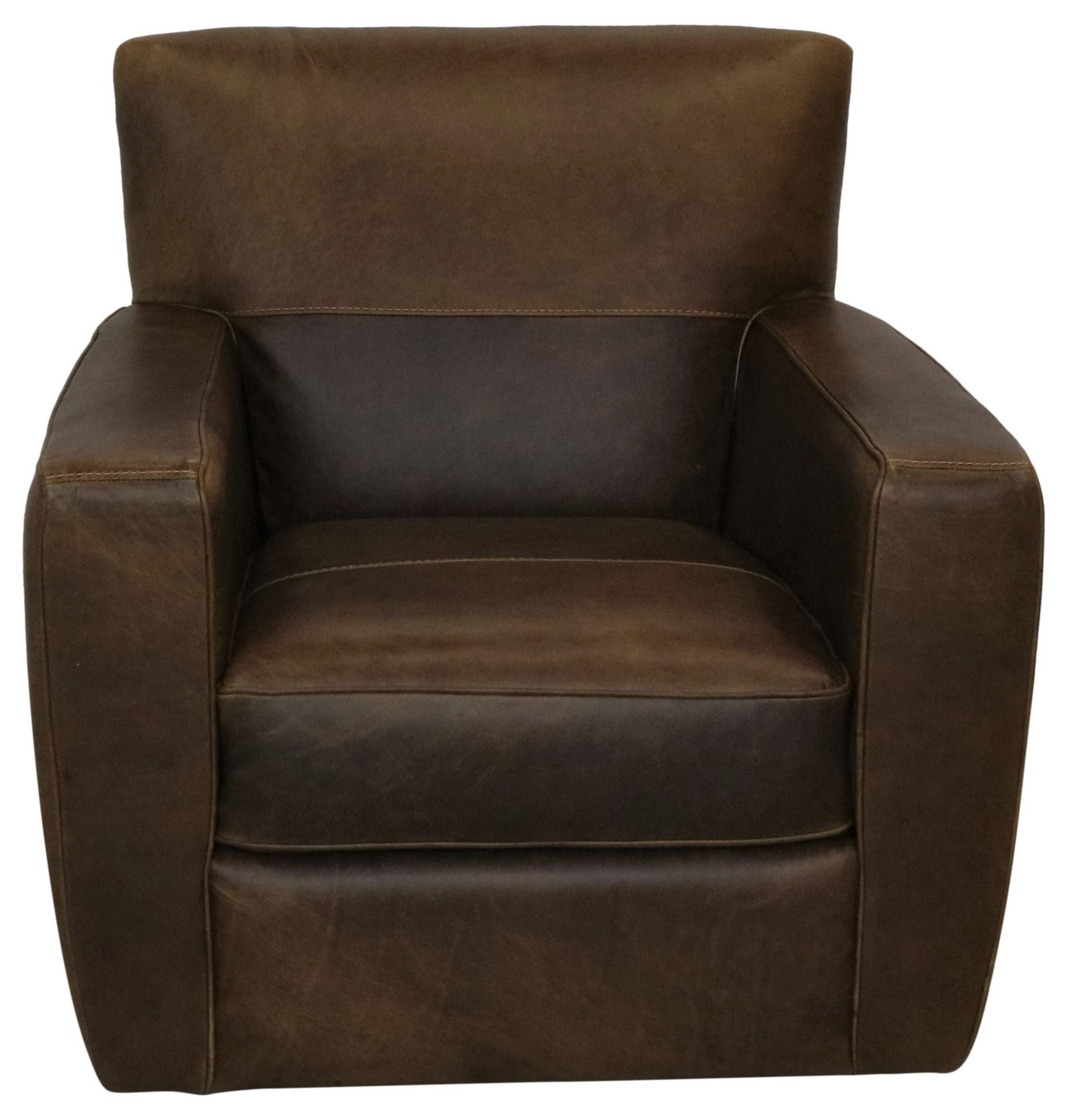 Italian Leather Swivel Chair