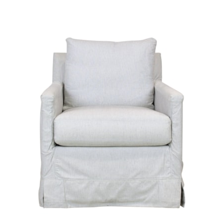 Slipcovered Swivel Chair