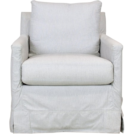 Slipcovered Swivel Chair