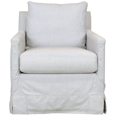 Slipcovered Swivel Chair