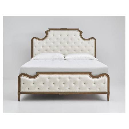 King Upholstered Panel Bed