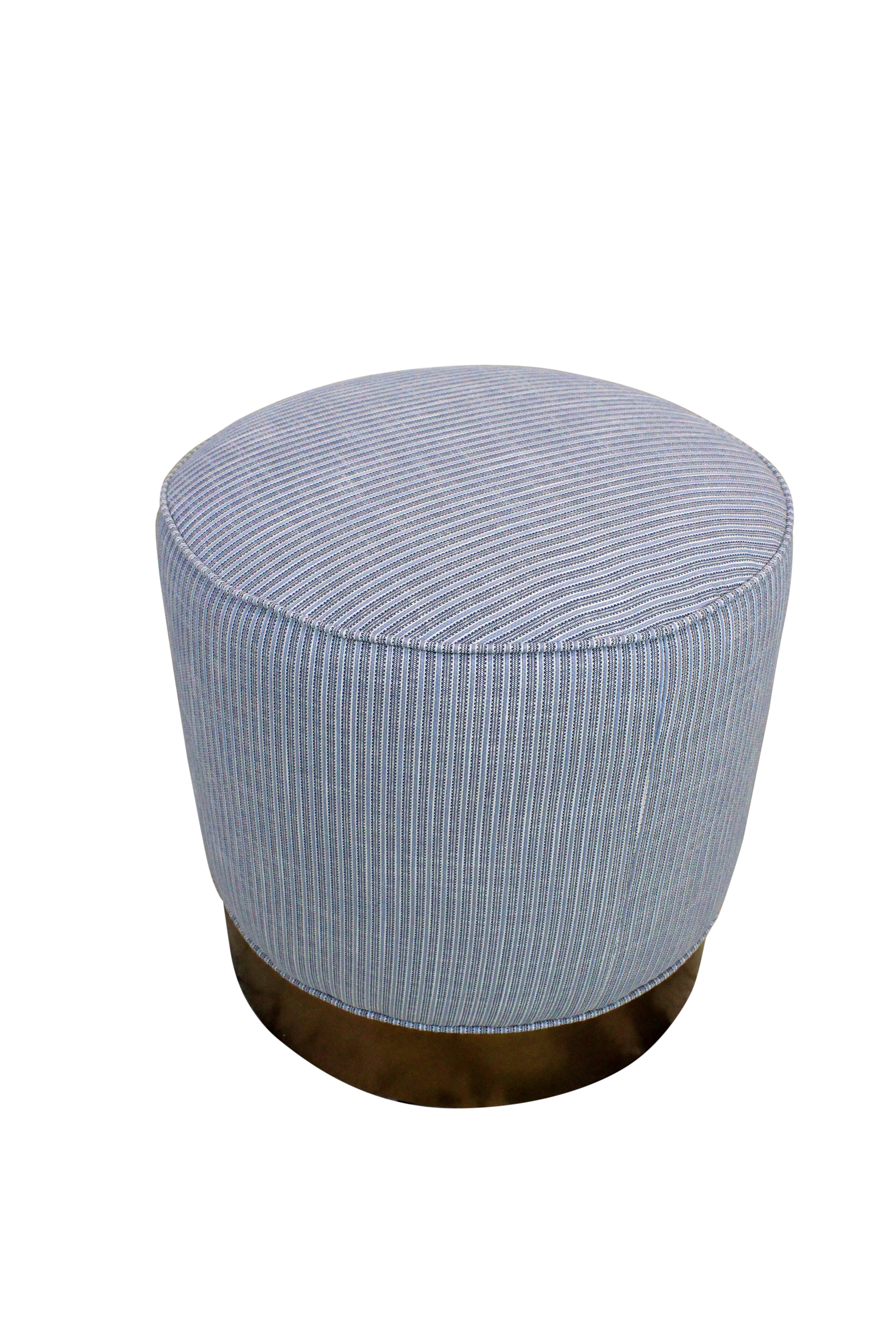 Ottoman with Aged Brass Base