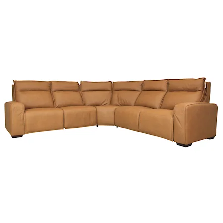 Power Reclining Leather Sectional