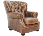 Harrison Custom Leather Carolina Custom Leather Rugby Club Chair