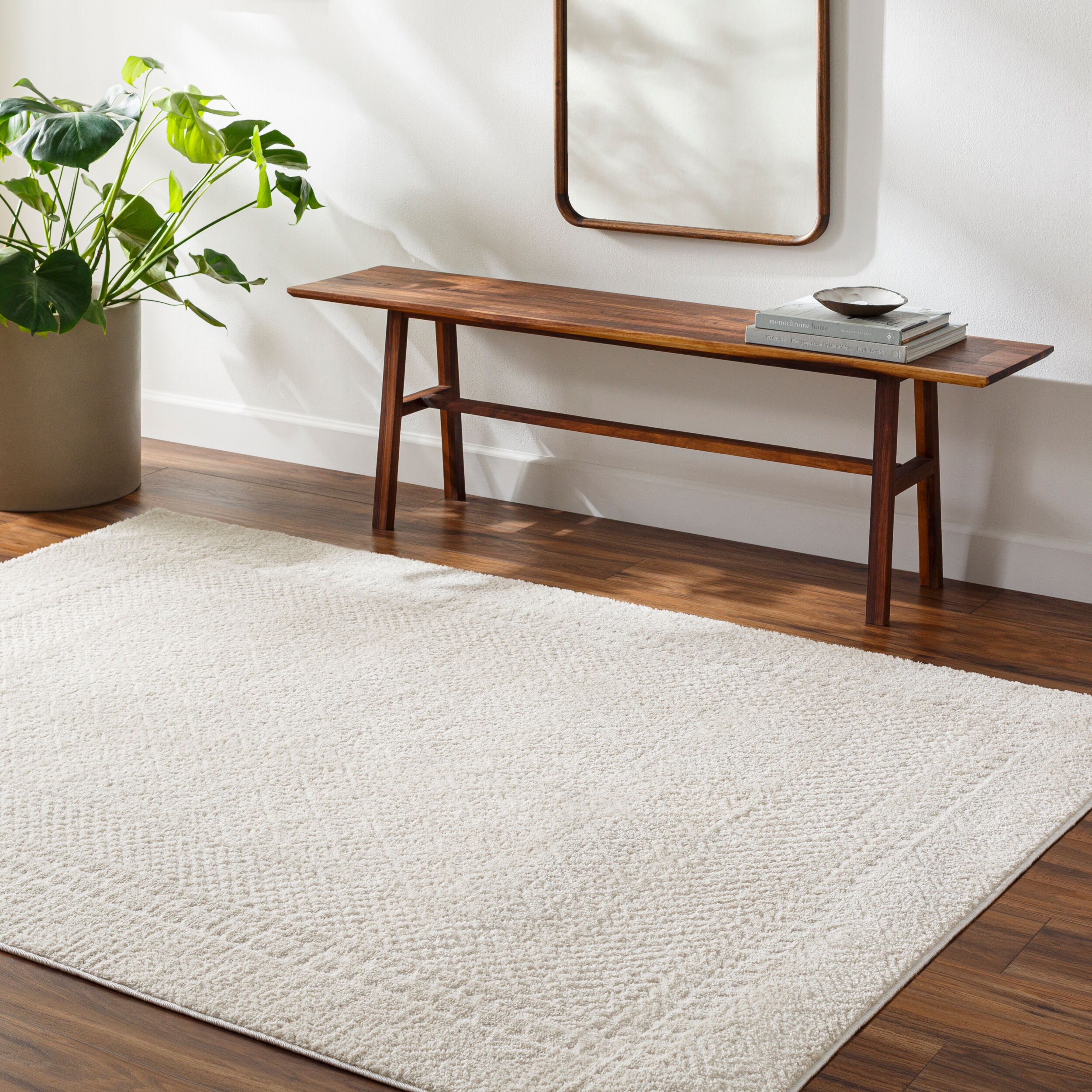 Ivory, Off-White 9'2"X12 Rug